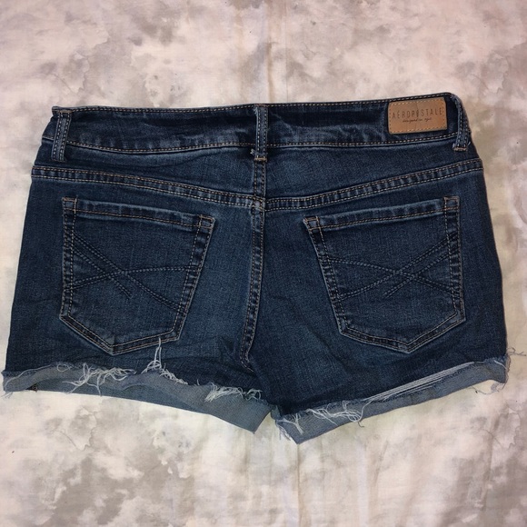 Aeropostale Midi Distressed Jean Shorts - Picture 4 of 4